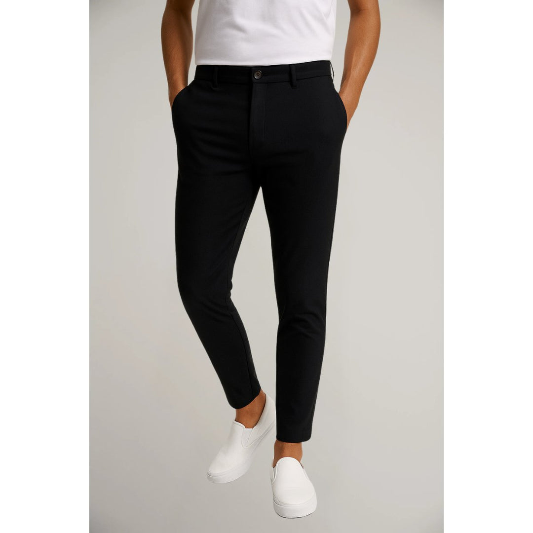 Herren Slim-Fit Business Chino Hose - Black
