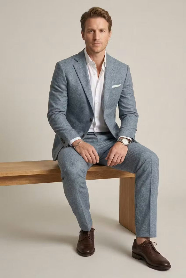 Herren Slim-Fit Two-Piece Set Business Anzug