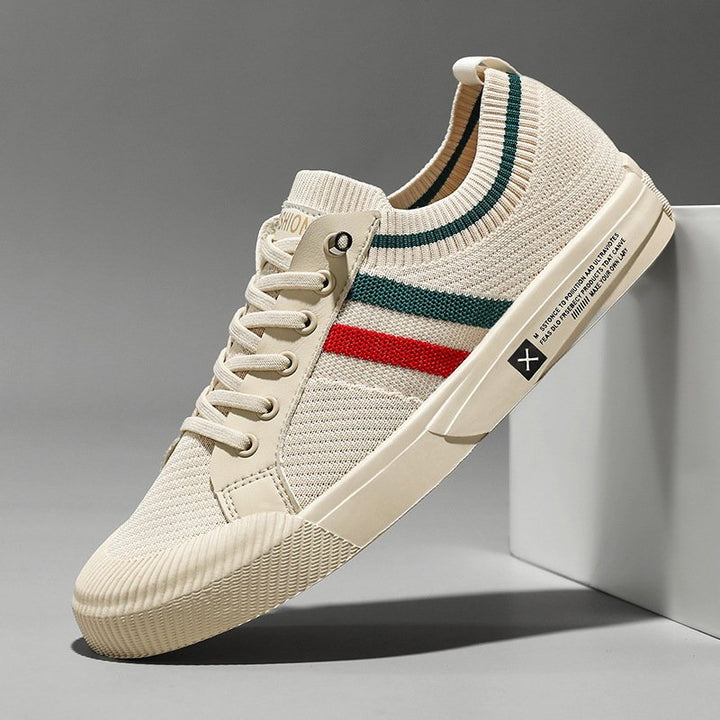 Herren Strick Sneakers Atmungsaktiv Leicht Schnürung - Sandstone