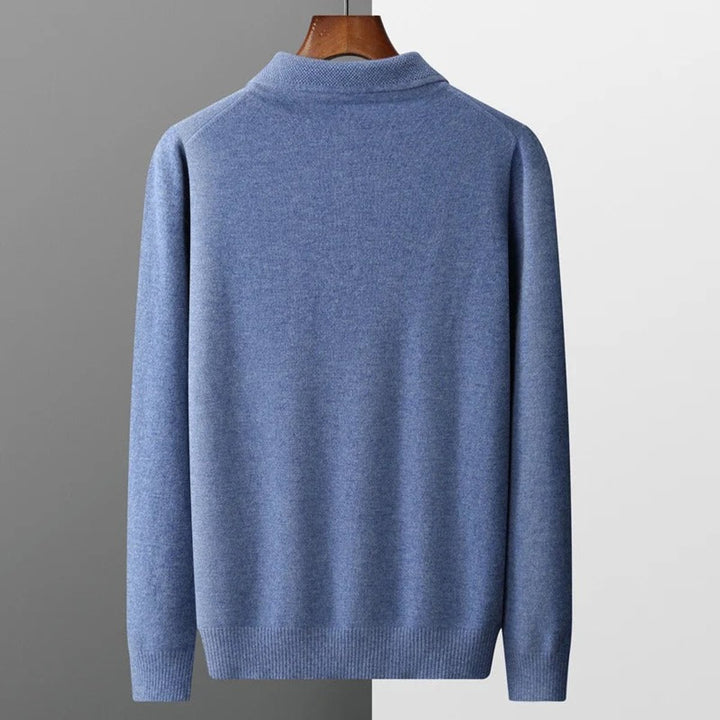 Herren Strickpullover Kaschmir Polo Business Pullover Langarm