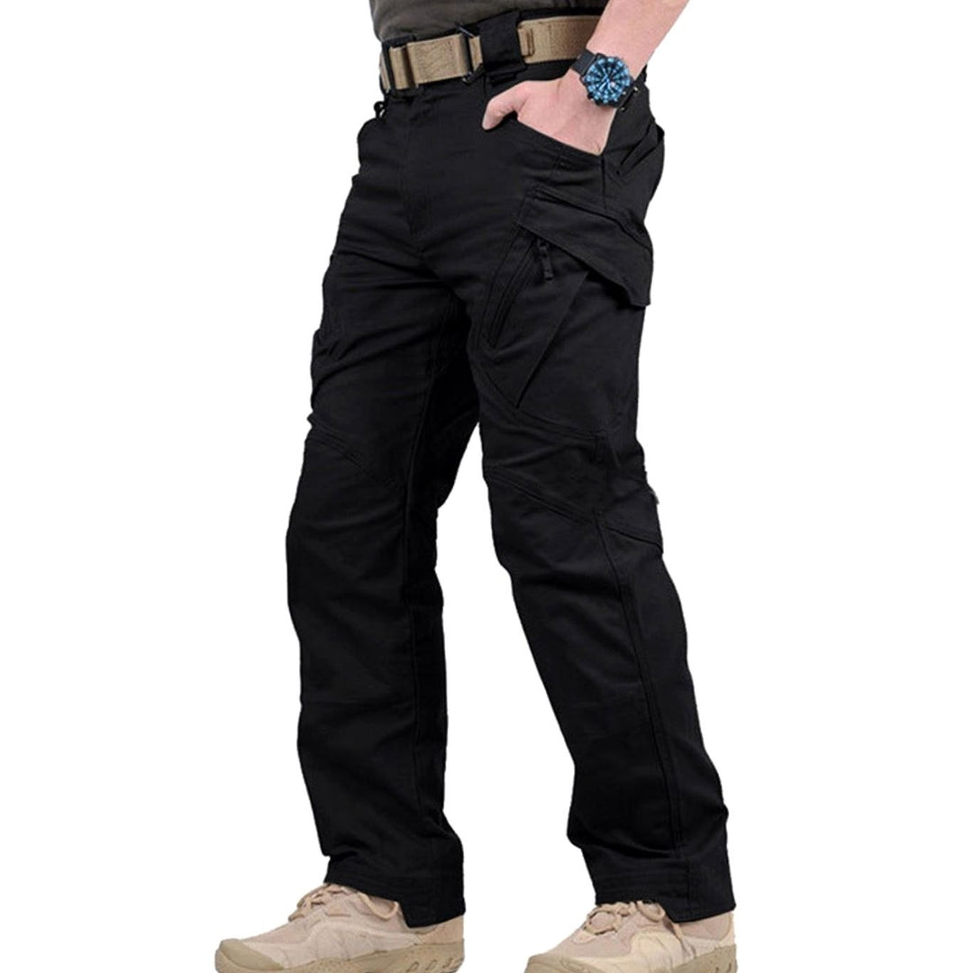 Herren Tactical Cargo Hose Outdoor Wandern Mehrtaschen Langbein - Schwarz