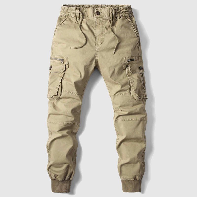 Herren Taktische Cargo-Jogger mit Kordelzug - Khaki