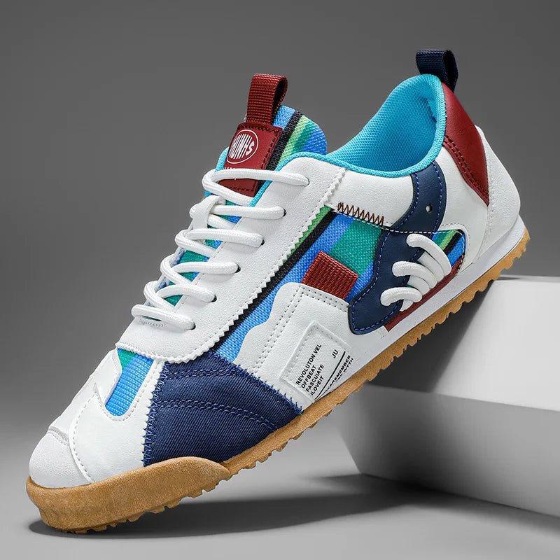 Herren Utility Sneakers Mesh Wildleder Trail Design - White-Blue