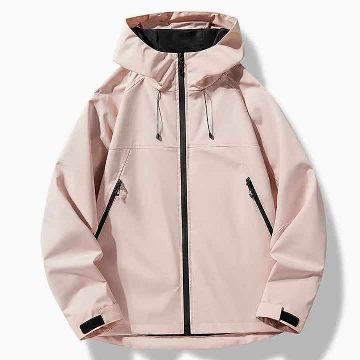 Herren Wasserdichte Winddichte Kapuzen Shell Jacke Outdoor - Rosa