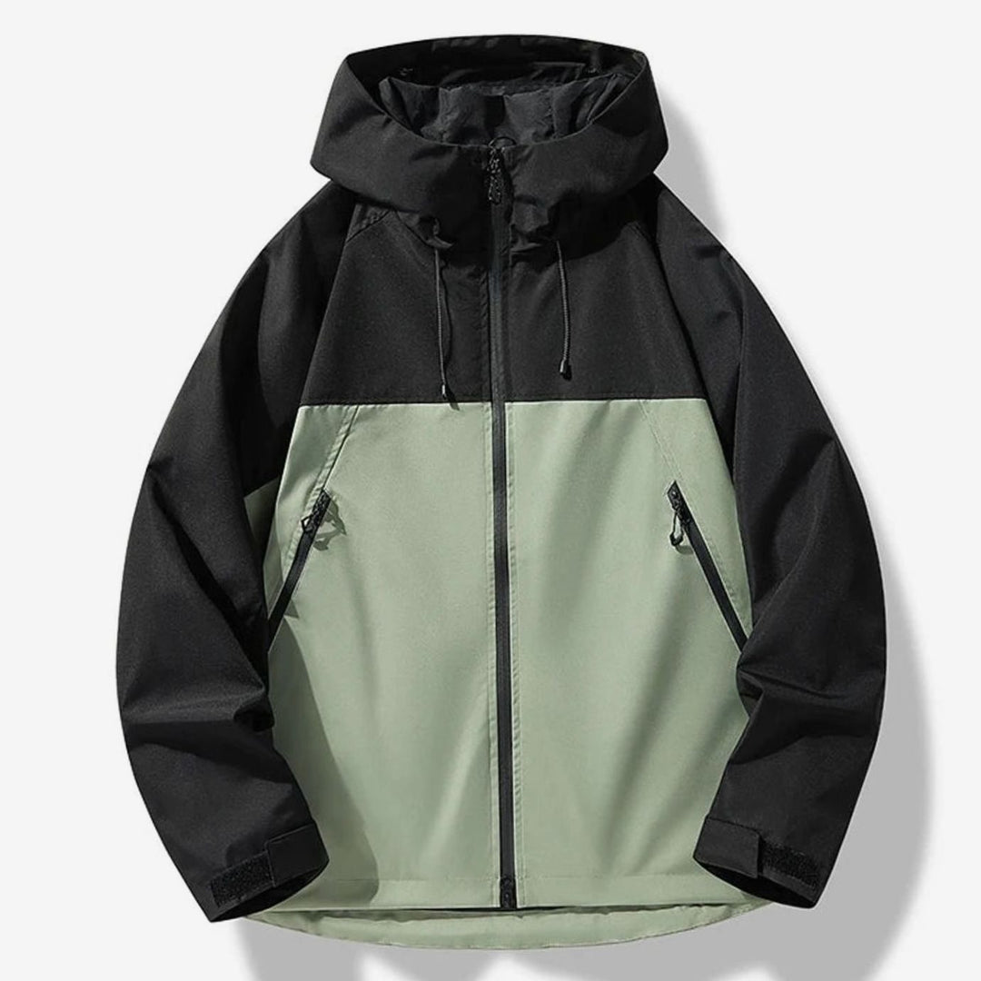 Herren Wasserdichte Winddichte Kapuzen Shell Jacke Outdoor - Grün