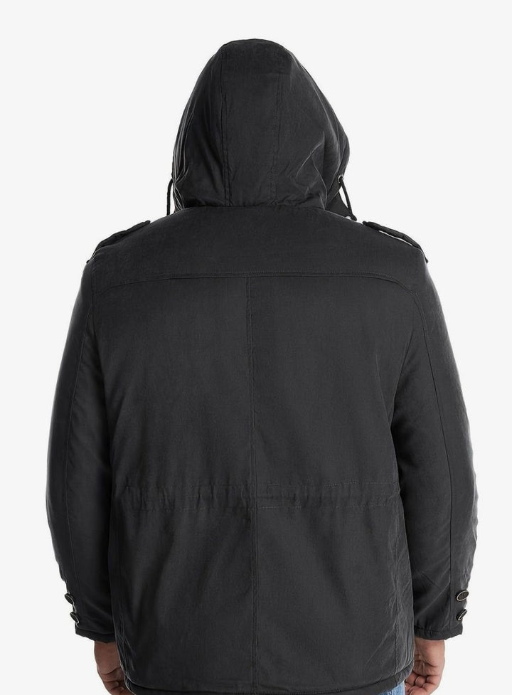 Herren Wattierte Kapuzenjacke mit Mehreren Taschen für den Winter