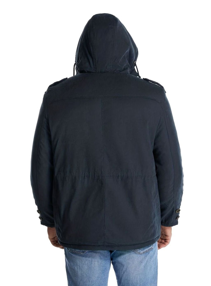 Herren Wattierte Kapuzenjacke mit Mehreren Taschen für den Winter