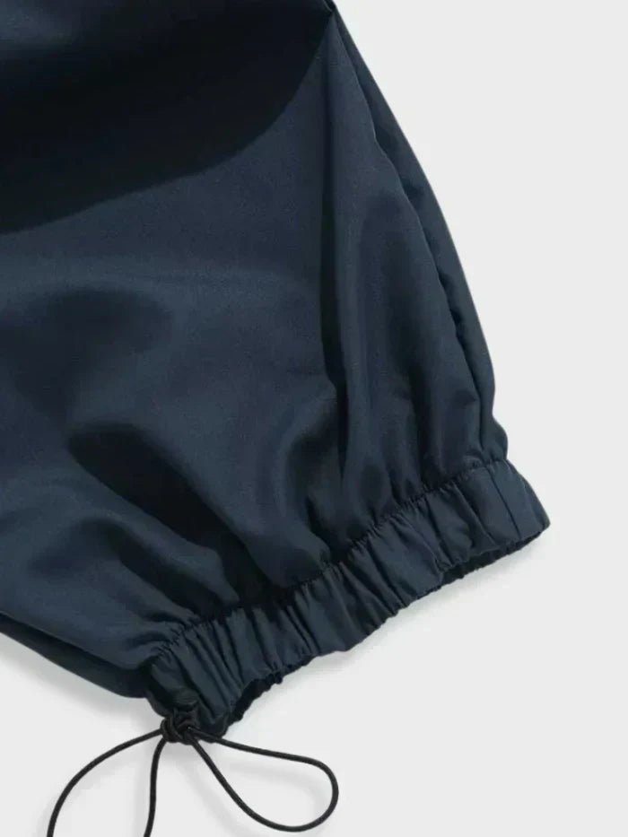 Herren Weit Geschnittene Cargo Hose mit Verstellbaren Bündchen