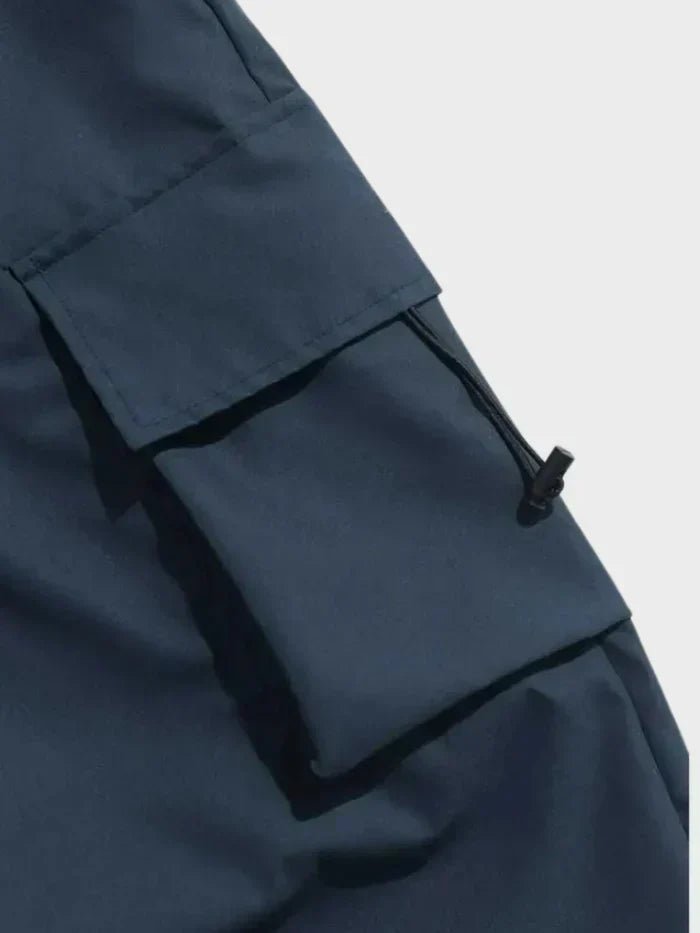 Herren Weit Geschnittene Cargo Hose mit Verstellbaren Bündchen