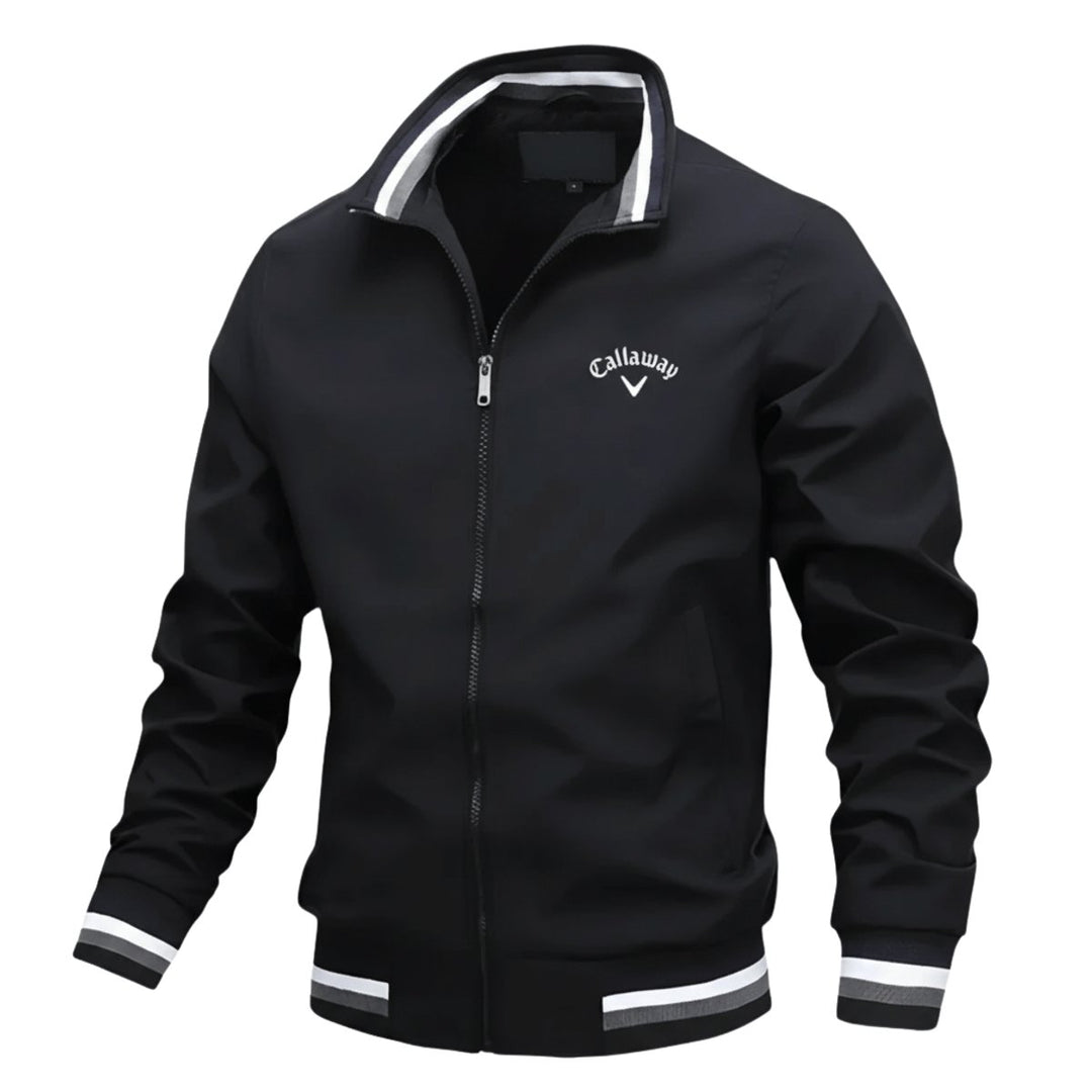 Herren Windbreaker Jacke Wasserfest Leicht Reissverschluss - Black