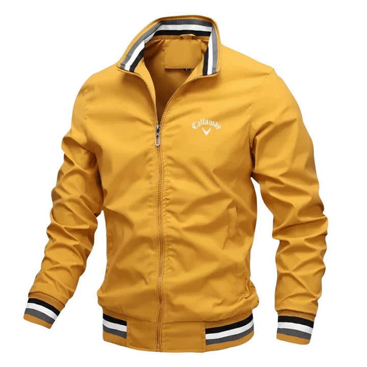 Herren Windbreaker Jacke Wasserfest Leicht Reissverschluss - Yellow