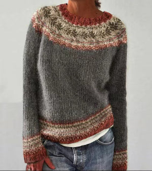 Dorothea | Damen Strickpullover mit Rundhalsausschnitt für den Alltag