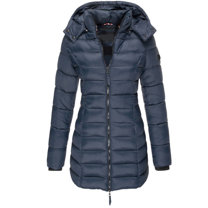 Kamilla | Damen Winter Lange Pufferjacke mit Kapuze
