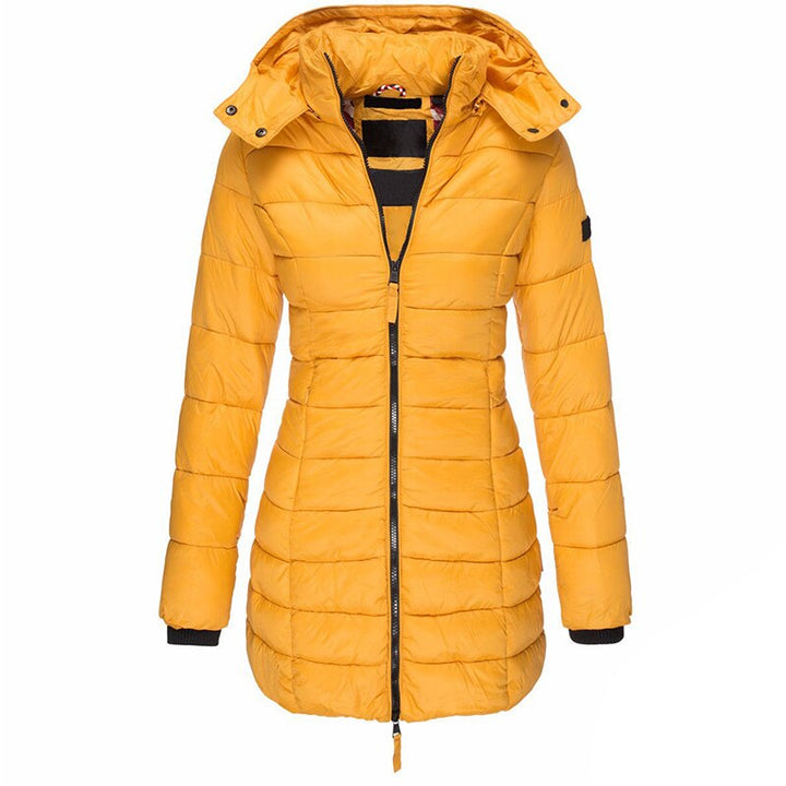 Kamilla | Damen Winter Lange Pufferjacke mit Kapuze