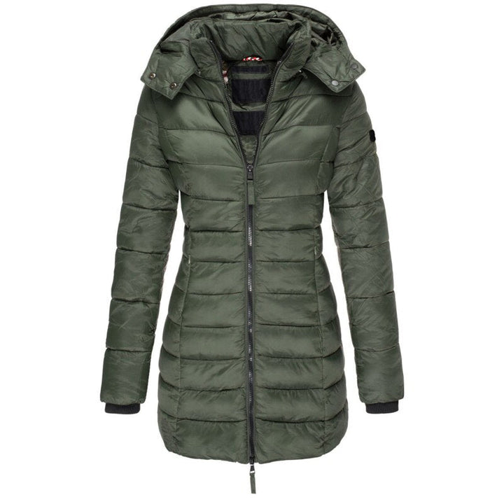Kamilla | Damen Winter Lange Pufferjacke mit Kapuze