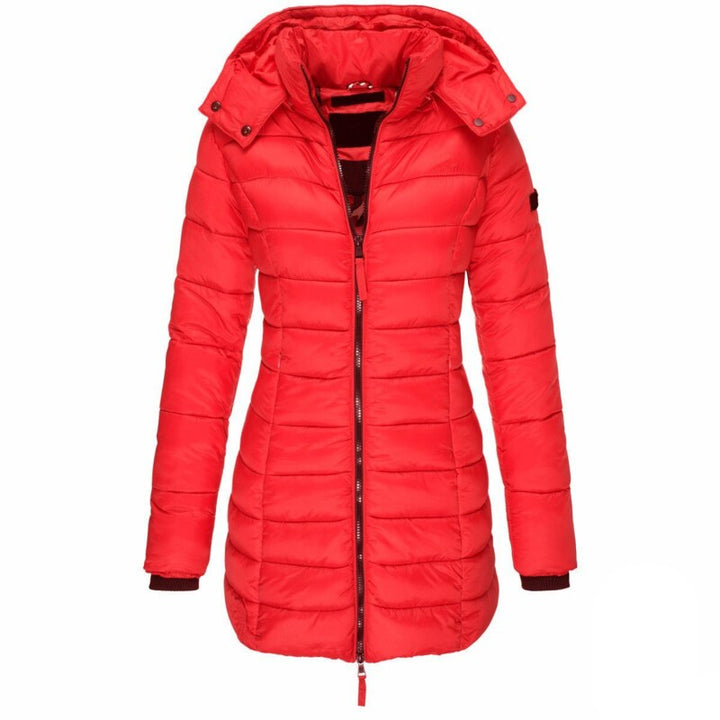 Kamilla | Damen Winter Lange Pufferjacke mit Kapuze