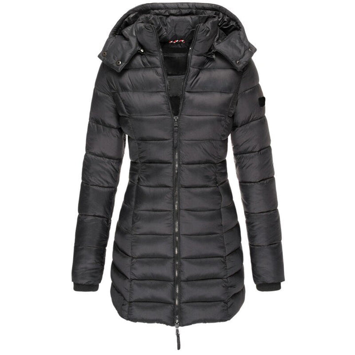 Kamilla | Damen Winter Lange Pufferjacke mit Kapuze