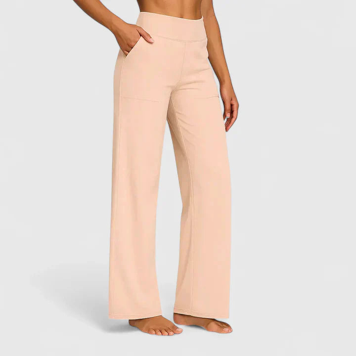 Nadine | Damen Weite Lounge-Hose mit Stretchbund