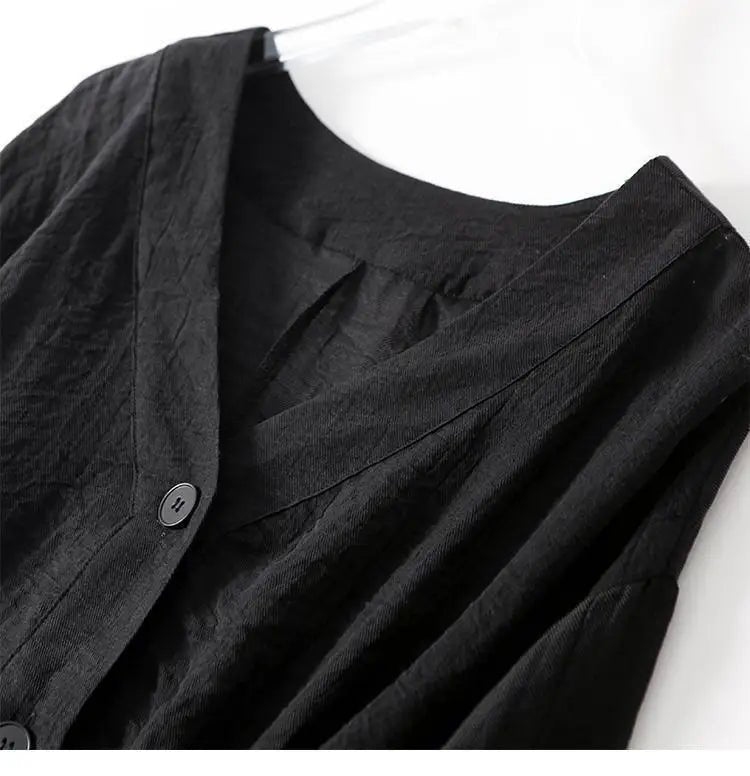Leinen Bluse Langarm Oversized V-Ausschnitt Sommer