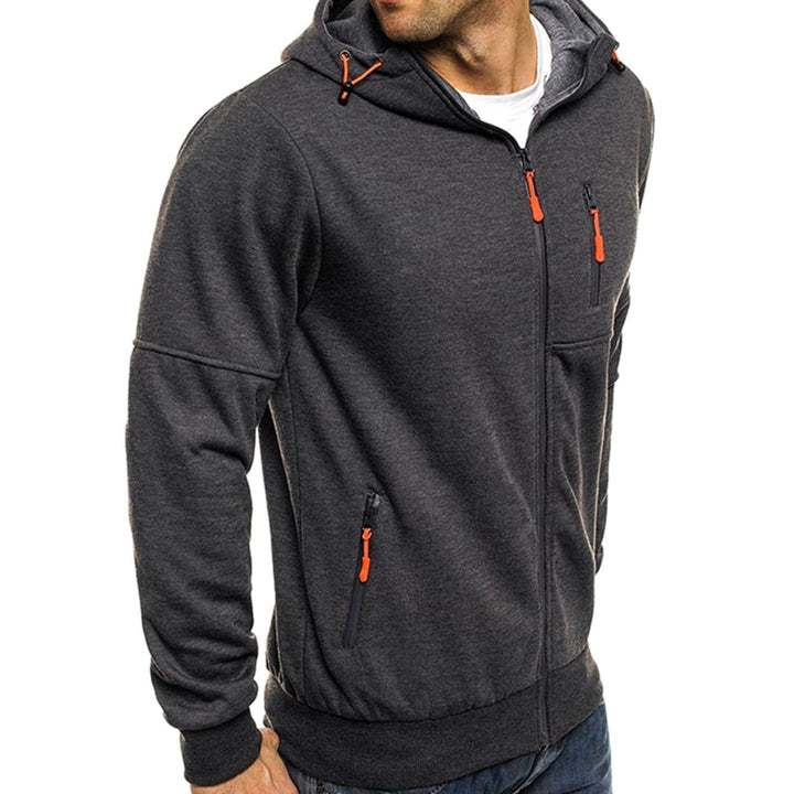 Lässiger Herren-Hoodie mit Reißverschluss und Kapuze