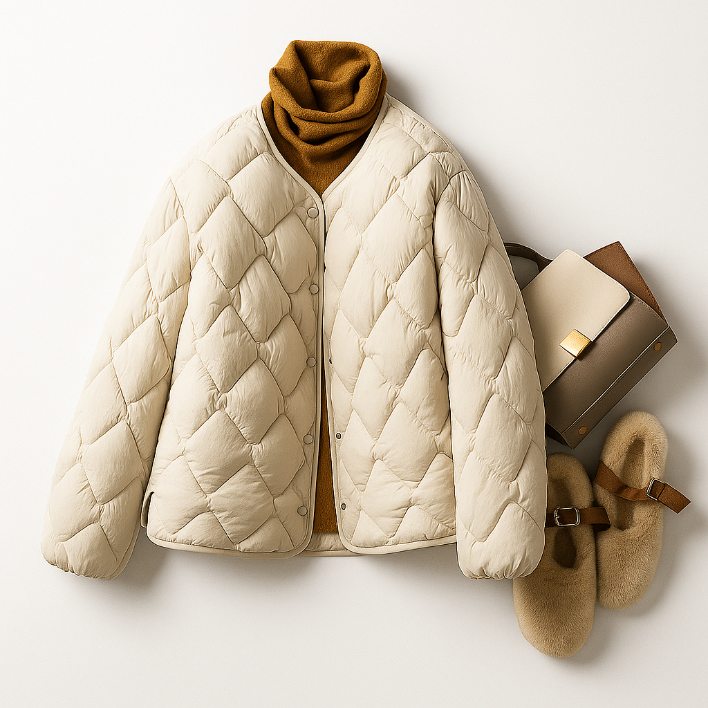 Katharina | Damen Warme Gesteppt Leichte Pufferjacke