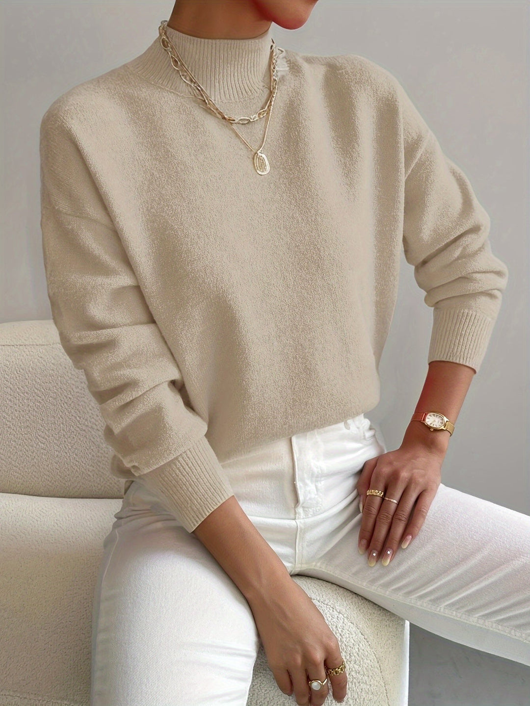 Elke | Damen Eleganter Rollkragenpullover