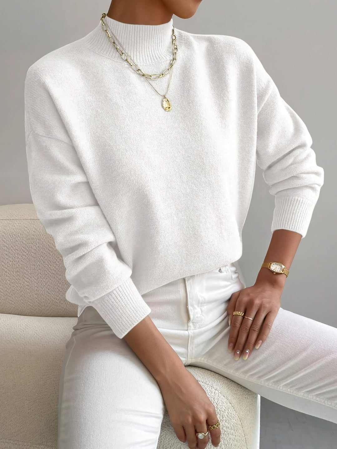 Elke | Damen Eleganter Rollkragenpullover