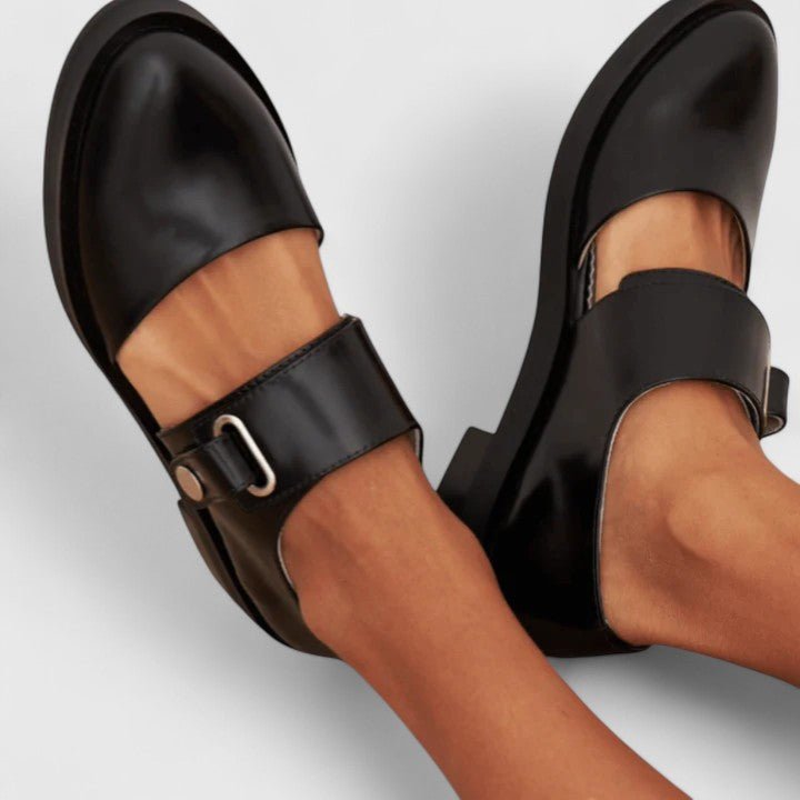 Mary Jane Schuhe Damen Breiter Riemen Chunky Sohle