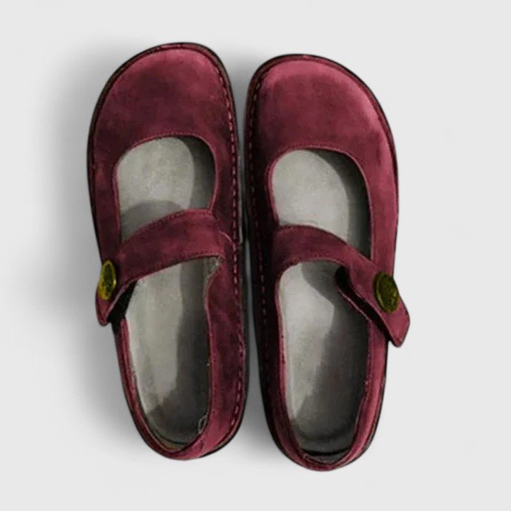 Mary Jane Schuhe Damen Flach Runder Zehenbereich Riemchen