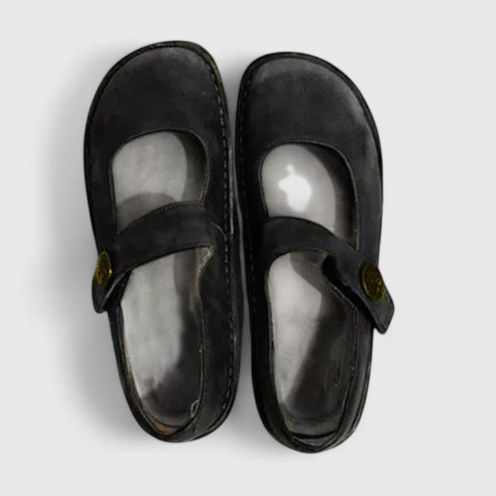 Mary Jane Schuhe Damen Flach Runder Zehenbereich Riemchen