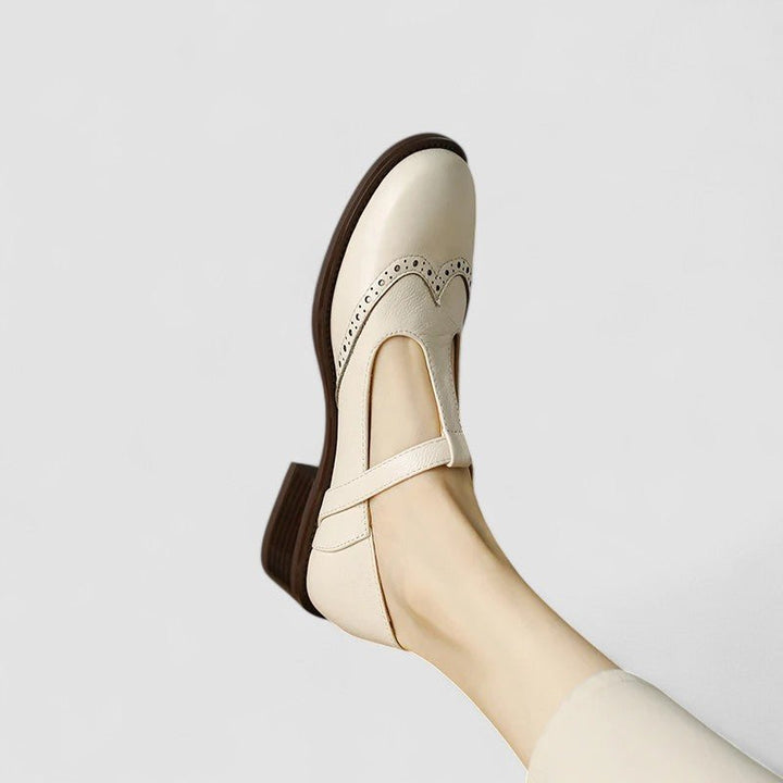Mary Jane Schuhe Orthopädisch T-Riemen Blockabsatz