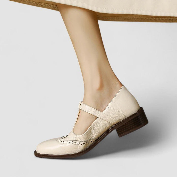 Mary Jane Schuhe Orthopädisch T-Riemen Blockabsatz