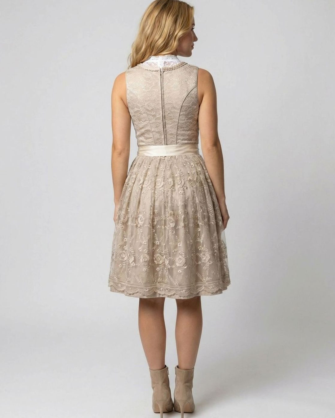 Oktoberfest Dirndl Kleid Damen Romantisches Blumen Spitzenbluse