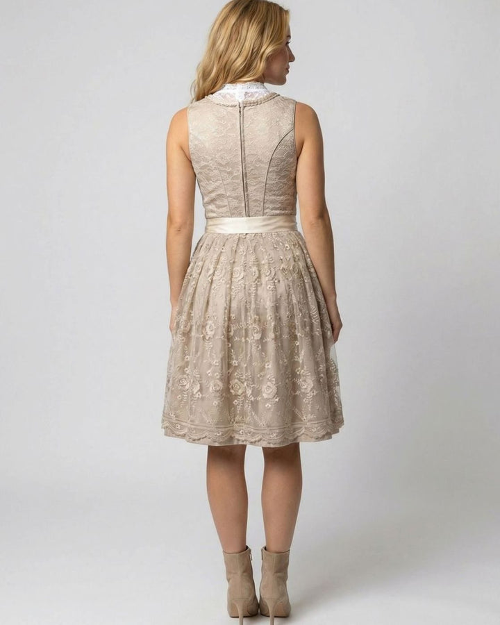 Oktoberfest Dirndl Kleid Damen Romantisches Blumen Spitzenbluse