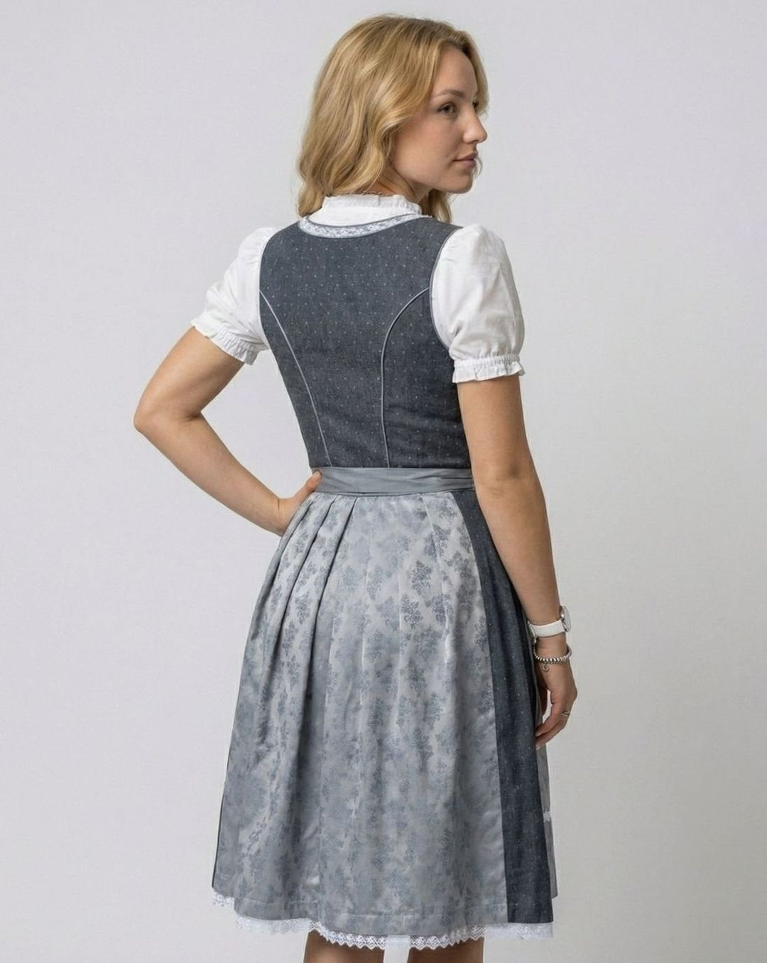 Oktoberfest Dirndl-Kleid Damen Traditionelles 3-teiliges Trachten-Set