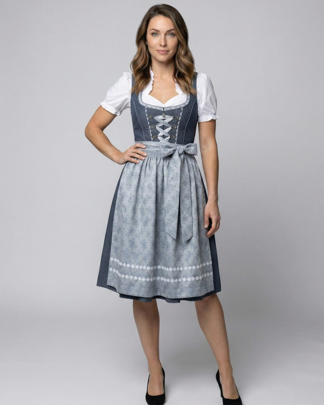 Oktoberfest Dirndl Kleid Tailliert Traditionell Festlich