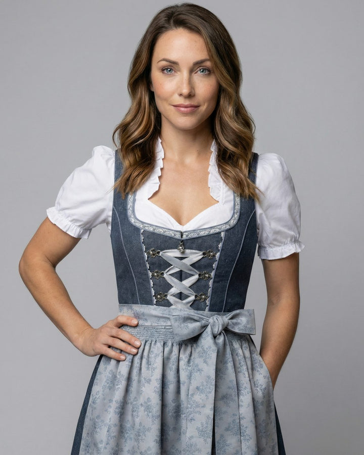 Oktoberfest Dirndl Kleid Tailliert Traditionell Festlich