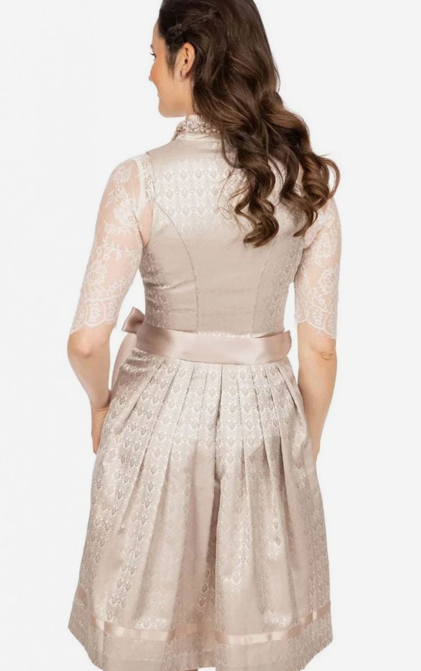 Oktoberfest Dirndl Trachtenkleid mit Spitzenschürze Damen
