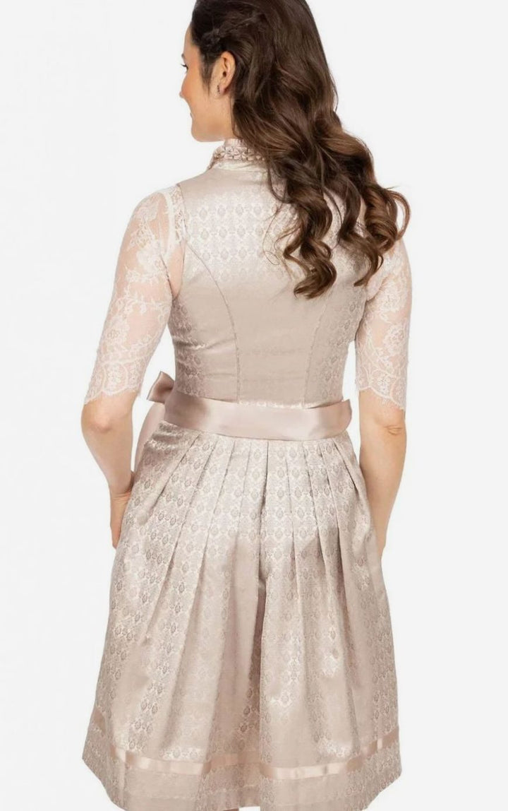 Oktoberfest Dirndl Trachtenkleid mit Spitzenschürze Damen