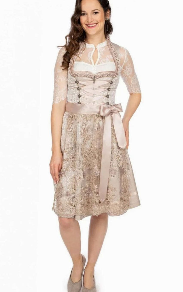 Oktoberfest Dirndl Trachtenkleid mit Spitzenschürze Damen
