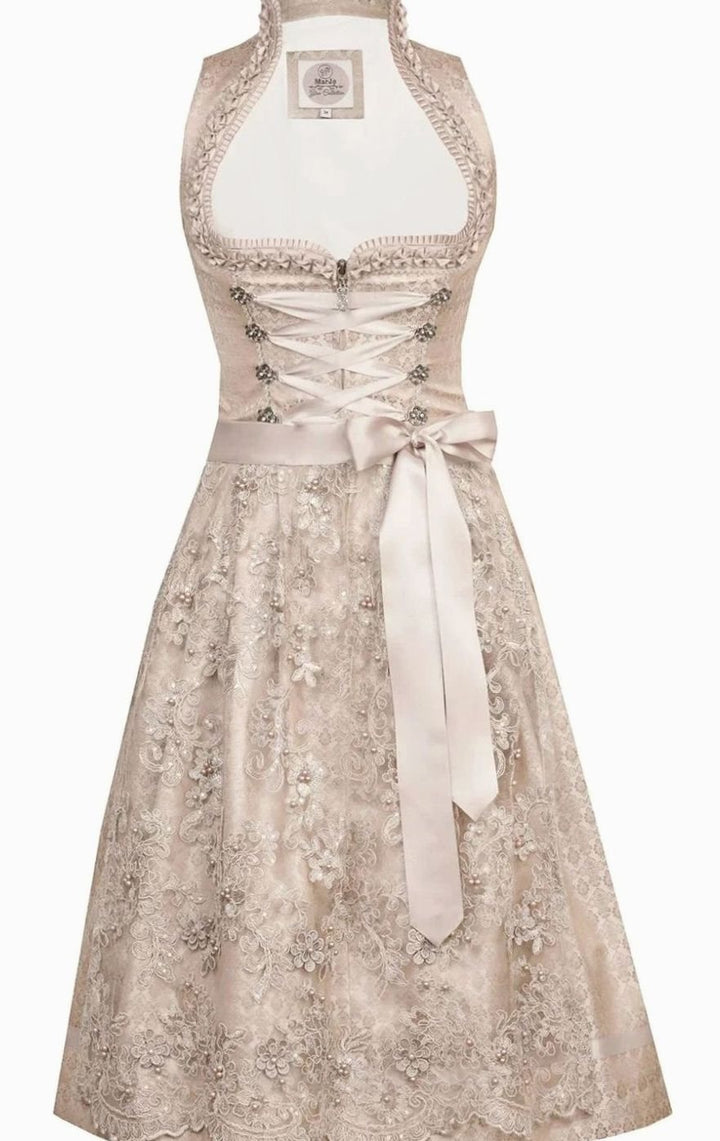 Oktoberfest Dirndl Trachtenkleid mit Spitzenschürze Damen