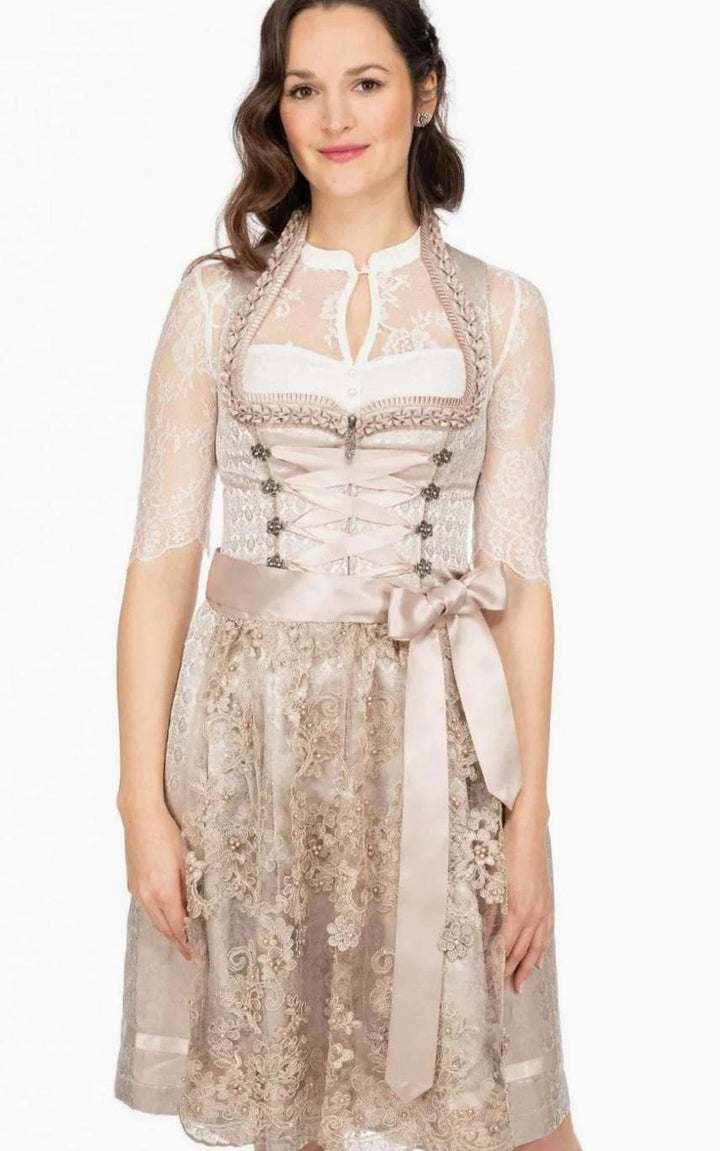 Oktoberfest Dirndl Trachtenkleid mit Spitzenschürze Damen