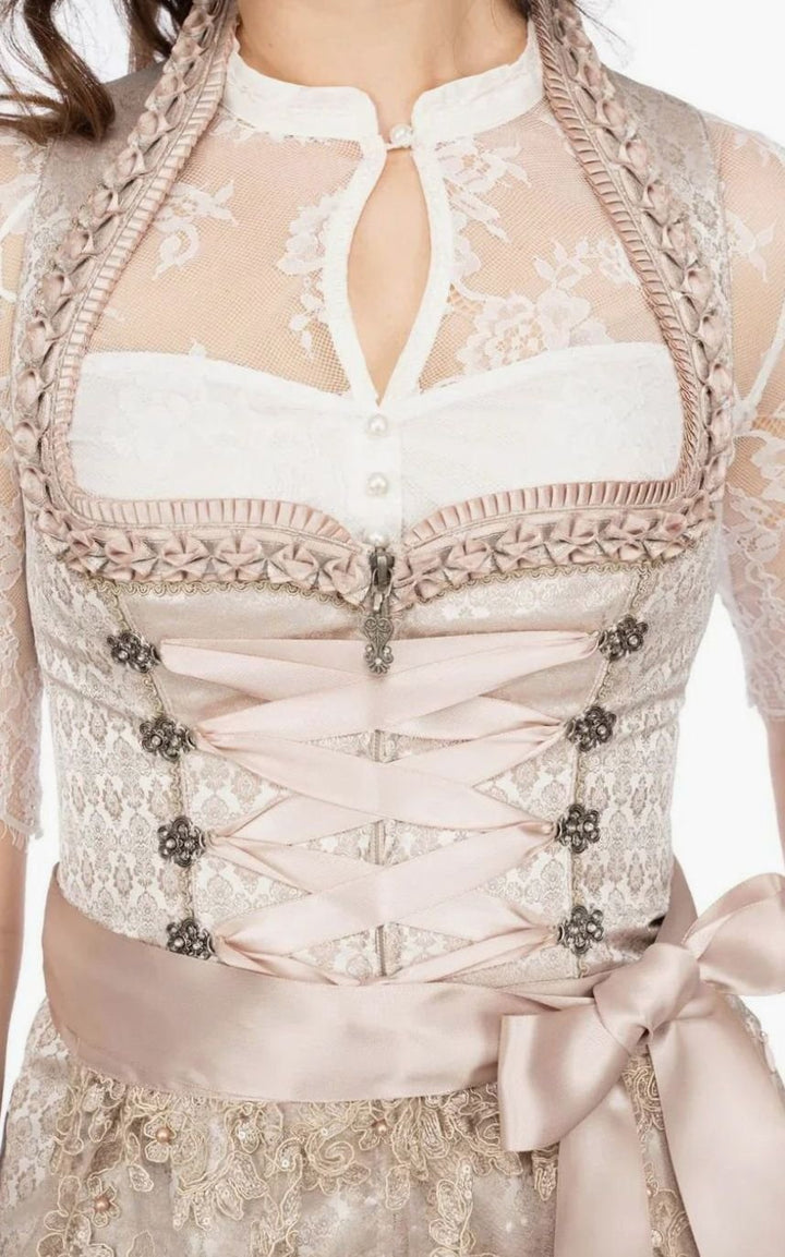 Oktoberfest Dirndl Trachtenkleid mit Spitzenschürze Damen