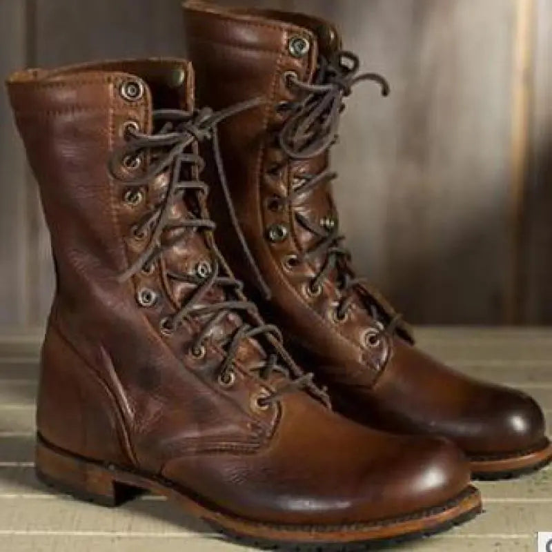 Helga | Stylische Hohe Braune Damenstiefel