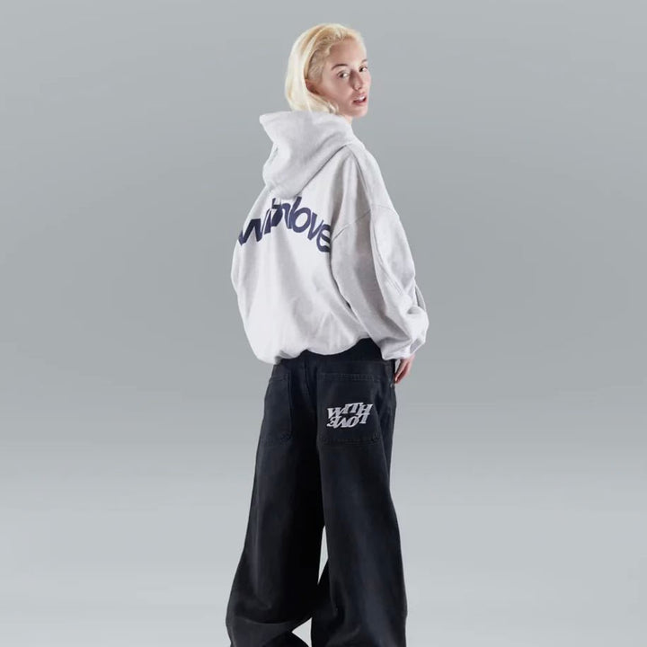 Oversized Hoodie With Love Unisex Kapuzenpullover
