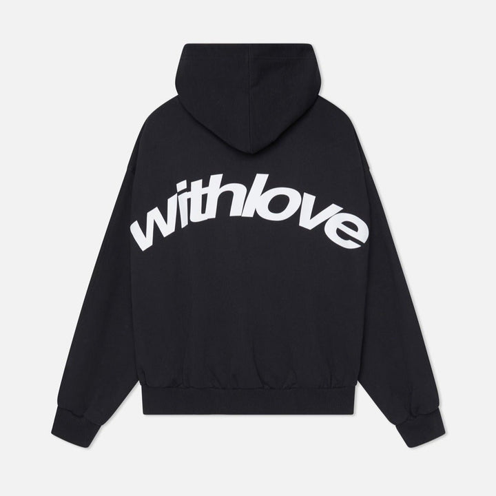 Oversized Hoodie With Love Unisex Kapuzenpullover - Black