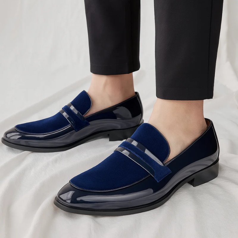 Penny Loafer Herren Leder Wildleder Business Slipper