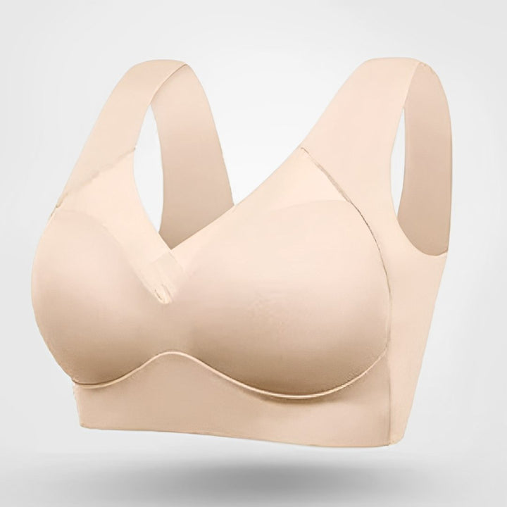 Plus Size BH V-Ausschnitt Geformt Ohne Bügel - Beige
