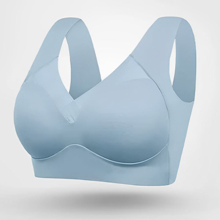 Plus Size BH V-Ausschnitt Geformt Ohne Bügel - Light Blue