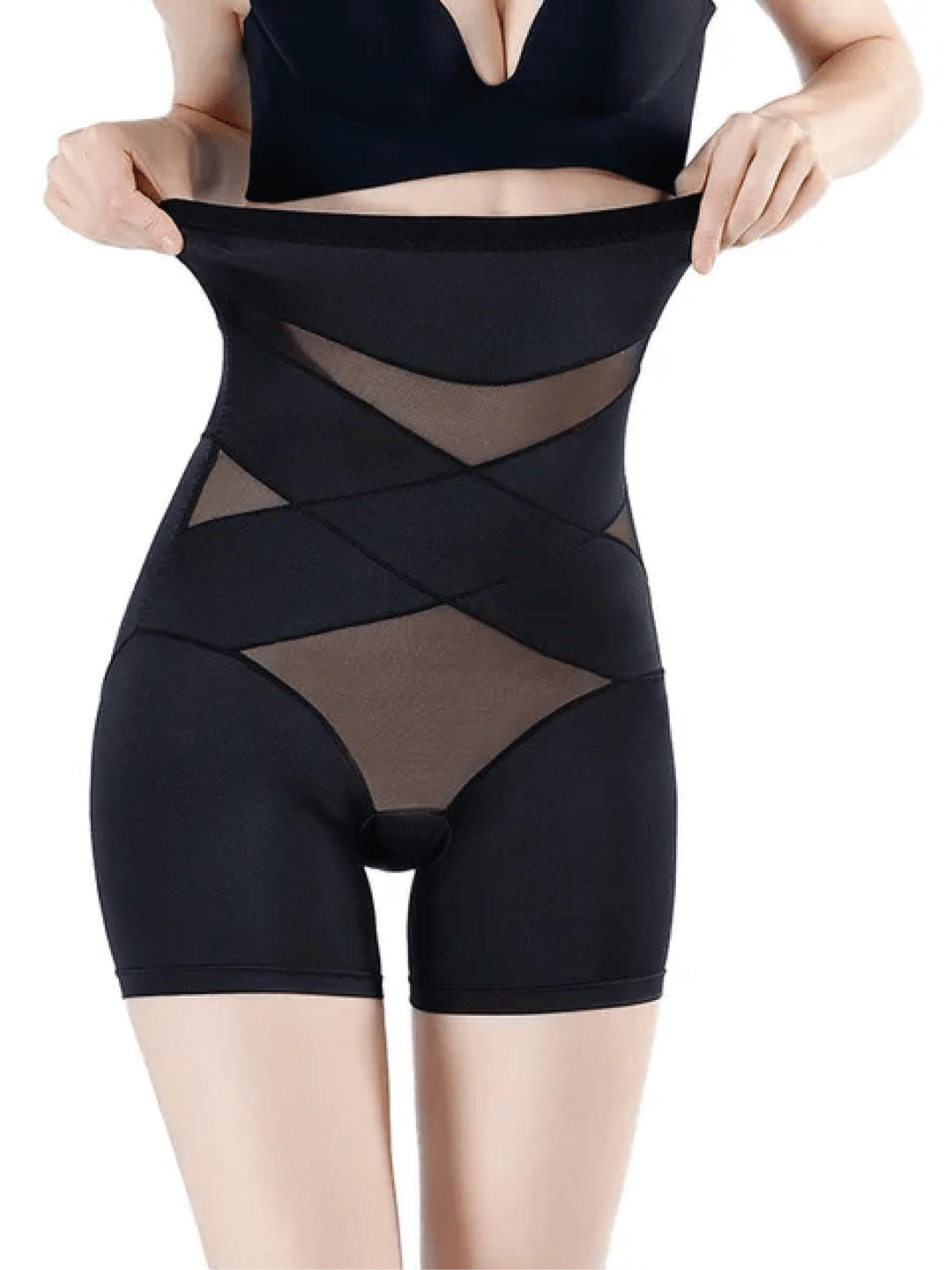Plus Size Shapewear High Waist Formende Unterwäsche Schwarz - Black